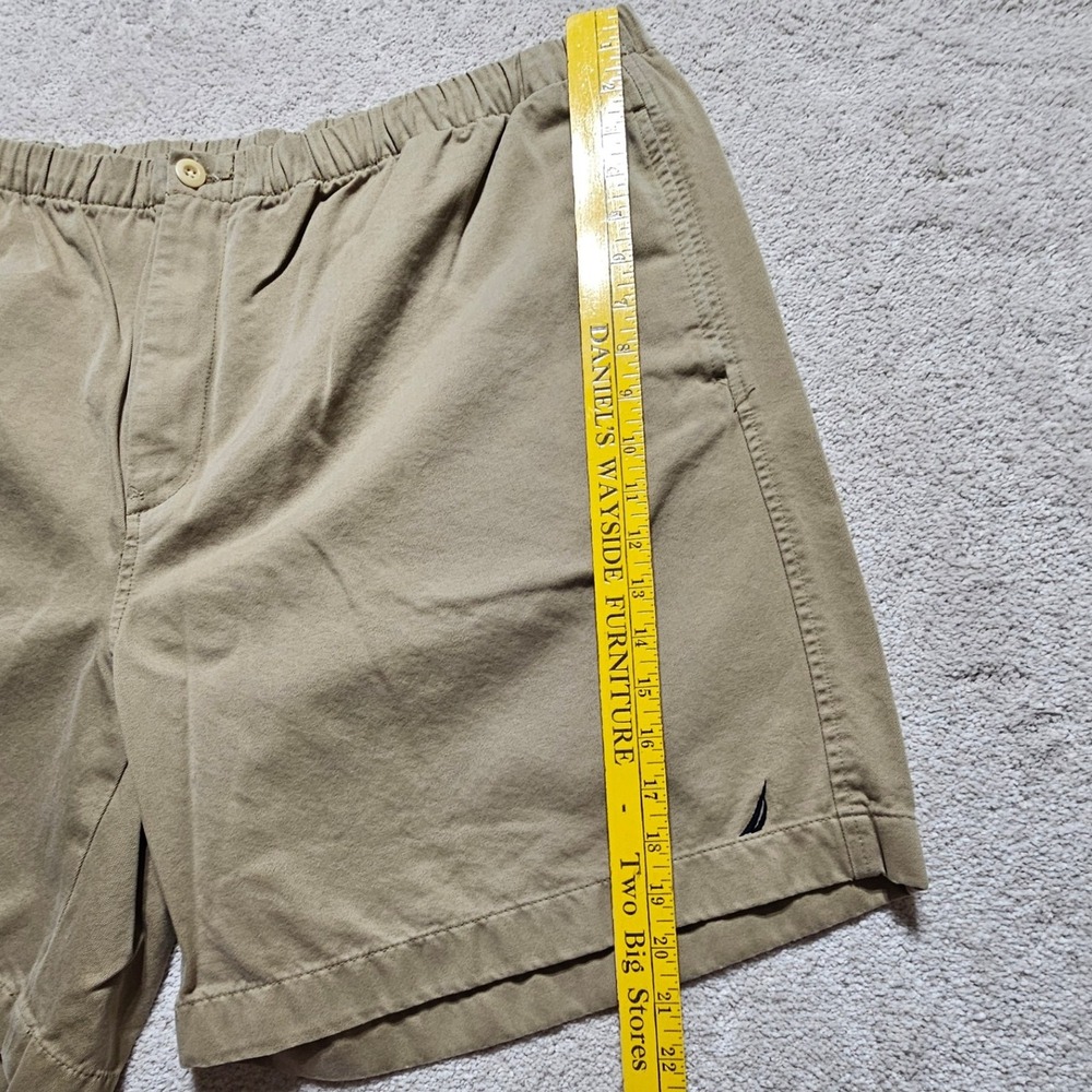 Two Pair‎ Nautica Men's Khaki Shorts Zip Elastic Waist Casual Comfort Summer XXL - Picture 7 of 14